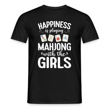 Mahjong Mah Jong Chinesisches Spiel Mah Jongg - Männer T-Shirt - Schwarz - Vorne - AI Model Male 178 light (178cm)