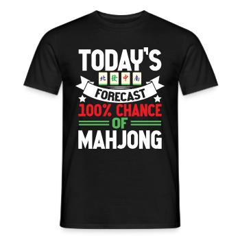 Mahjong Mah Jong Chinesisches Spiel Mah Jongg - Männer T-Shirt - Schwarz - Vorne - AI Model Male 178 light (178cm)