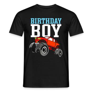 Cumpleaños Niños Monster Truck Fiesta De Cumpleaños - Camiseta hombre - negro - delante - AI Model Male 178 light (178cm)