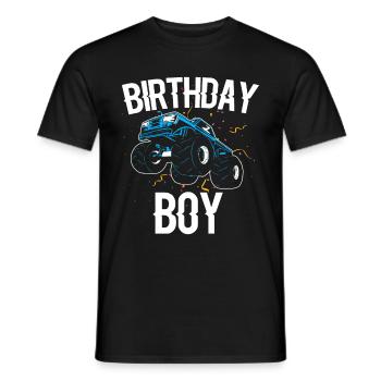Cumpleaños Niños Monster Truck Fiesta De Cumpleaños - Camiseta hombre - negro - delante - AI Model Male 178 light (178cm)