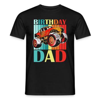 Cumpleaños Niños Monster Truck Fiesta De Cumpleaños - Camiseta hombre - negro - delante - AI Model Male 178 light (178cm)