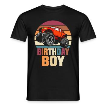 Birthday Kids Monster Truck Birthday Party - Men's T-Shirt - black - Front - AI Model Male 178 light (178cm)