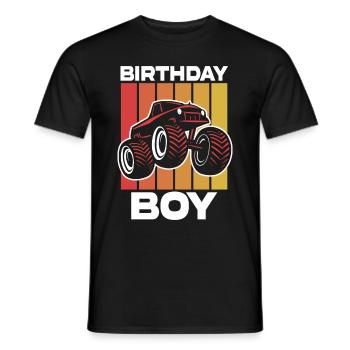 Cumpleaños Niños Monster Truck Fiesta De Cumpleaños - Camiseta hombre - negro - delante - AI Model Male 178 light (178cm)