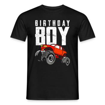 Cumpleaños Niños Monster Truck Fiesta De Cumpleaños - Camiseta hombre - negro - delante - AI Model Male 178 light (178cm)