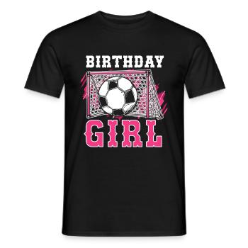 Geburtstagsmädchen Fußball Bday Party Thema - Männer T-Shirt - Schwarz - Vorne - AI Model Male 178 light (178cm)