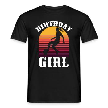 Geburtstagsmädchen Fußball Bday Party Thema - Männer T-Shirt - Schwarz - Vorne - AI Model Male 178 light (178cm)