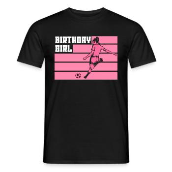 Geburtstagsmädchen Fußball Bday Party Thema - Männer T-Shirt - Schwarz - Vorne - AI Model Male 178 light (178cm)