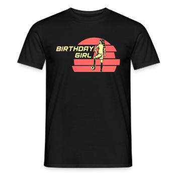Geburtstagsmädchen Fußball Bday Party Thema - Männer T-Shirt - Schwarz - Vorne - AI Model Male 178 light (178cm)