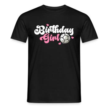 Geburtstagsmädchen Fußball Bday Party Thema - Männer T-Shirt - Schwarz - Vorne - AI Model Male 178 light (178cm)