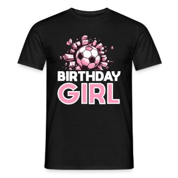 Geburtstagsmädchen Fußball Bday Party Thema - Männer T-Shirt - Schwarz - Vorne - AI Model Male 178 light (178cm)