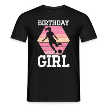 Geburtstagsmädchen Fußball Bday Party Thema - Männer T-Shirt - Schwarz - Vorne - AI Model Male 178 light (178cm)