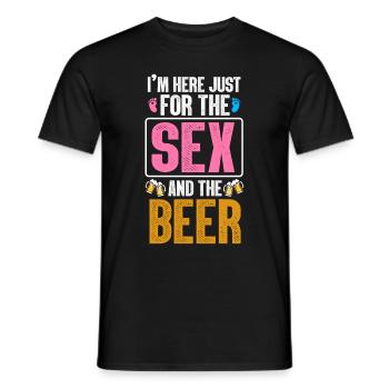 I'm just here for the beer - Men's T-Shirt - black - Front - AI Model Male 178 light (178cm)