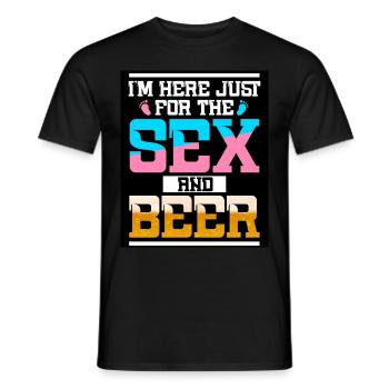 I'm just here for the beer - Men's T-Shirt - black - Front - AI Model Male 178 light (178cm)