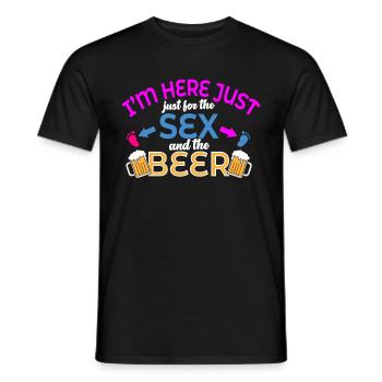 I'm just here for the beer - Men's T-Shirt - black - Front - AI Model Male 178 light (178cm)