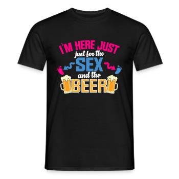 I'm just here for the beer - Men's T-Shirt - black - Front - AI Model Male 178 light (178cm)