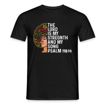 African American Christ Jesus Black Women - Men's T-Shirt - black - Front - AI Model Male 178 light (178cm)