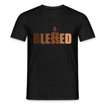African American Christ Jesus Black Women - Men's T-Shirt - black - Front - AI Model Male 178 light (178cm)