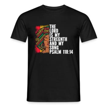 African American Christ Jesus Black Women - Men's T-Shirt - black - Front - AI Model Male 178 light (178cm)
