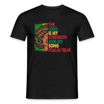 African American Christ Jesus Black Women - Men's T-Shirt - black - Front - AI Model Male 178 light (178cm)