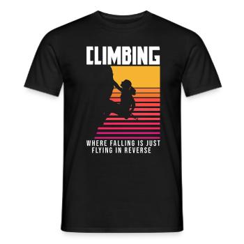 Klettern Mountain Boulder Climble Kletterer - Männer T-Shirt - Schwarz - Vorne - AI Model Male 178 light (178cm)