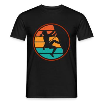 Klettern Mountain Boulder Climble Kletterer - Männer T-Shirt - Schwarz - Vorne - AI Model Male 178 light (178cm)