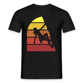 Klettern Mountain Boulder Climble Kletterer - Männer T-Shirt - Schwarz - Vorne - AI Model Male 178 light (178cm)
