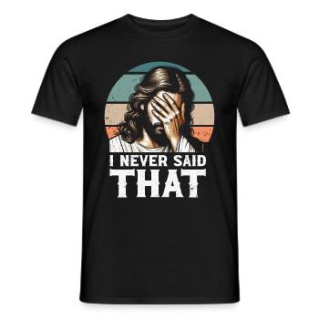 J’ai vu Jésus Mème Drôle Chrétien - T-shirt homme - noir - Devant - AI Model Male 178 light (178cm)