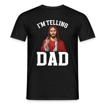 I Saw Jesus Meme Funny Christian - Men's T-Shirt - black - Front - AI Model Male 178 light (178cm)