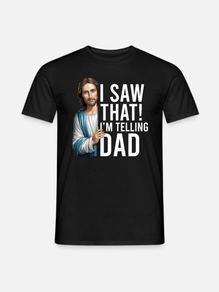Ich Habe Gesehen, Dass Jesus Meme Funny Christian - Männer T-Shirt - Schwarz
