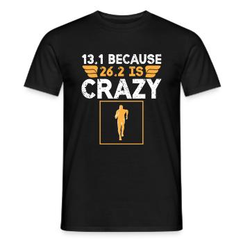 Half Marathon 13, 1 Mile Marathon Runner - Men's T-Shirt - black - Front - AI Model Male 178 light (178cm)
