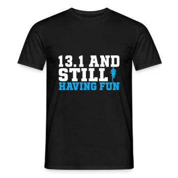 Half Marathon 13, 1 Mile Marathon Runner - Men's T-Shirt - black - Front - AI Model Male 178 light (178cm)