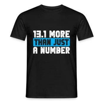 Half Marathon 13, 1 Mile Marathon Runner - Men's T-Shirt - black - Front - AI Model Male 178 light (178cm)