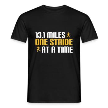 Half Marathon 13, 1 Mile Marathon Runner - Men's T-Shirt - black - Front - AI Model Male 178 light (178cm)