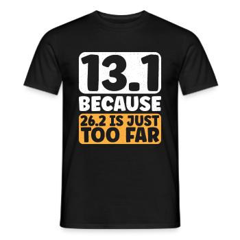 Half Marathon 13, 1 Mile Marathon Runner - Men's T-Shirt - black - Front - AI Model Male 178 light (178cm)