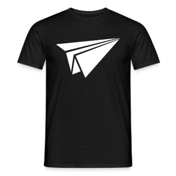 Papierflugzeug Origami Papierflugzeug Master - Männer T-Shirt - Schwarz - Vorne - AI Model Male 178 light (178cm)
