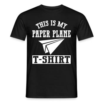 Papierflugzeug Origami Papierflugzeug Master - Männer T-Shirt - Schwarz - Vorne - AI Model Male 178 light (178cm)