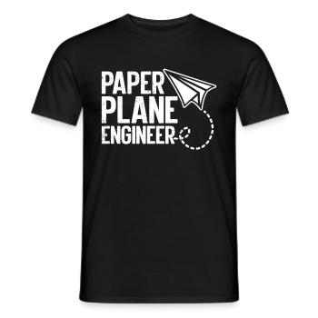 Papierflugzeug Origami Papierflugzeug Master - Männer T-Shirt - Schwarz - Vorne - AI Model Male 178 light (178cm)