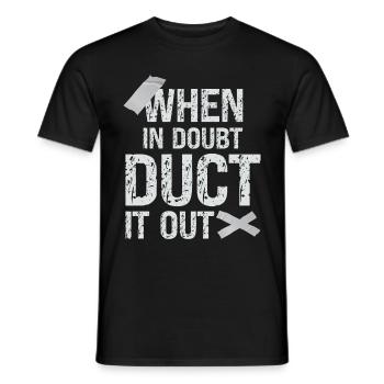 Ruban adhésif Engineer Humorous pour hommes - T-shirt homme - noir - Devant - AI Model Male 178 light (178cm)
