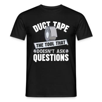 Ruban adhésif Engineer Humorous pour hommes - T-shirt homme - noir - Devant - AI Model Male 178 light (178cm)