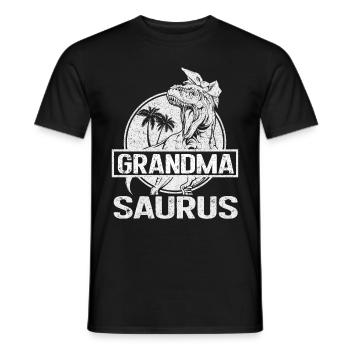 Omasaurus T Rex Dinosaurier Oma Nana - Männer T-Shirt - Schwarz - Vorne - AI Model Male 178 light (178cm)
