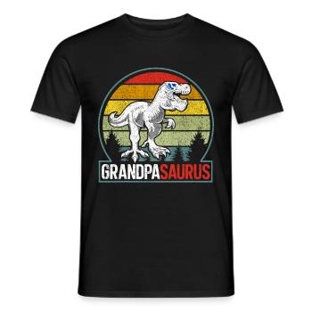 Opasaurus T Rex Dinosaur Grandpa Saurus - Men's T-Shirt - black - Front - AI Model Male 178 light (178cm)