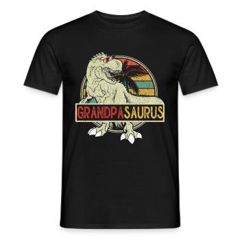 Opasaurus T Rex Dinosaur Grandpa Saurus - Men's T-Shirt - black - Front - AI Model Male 178 light (178cm)