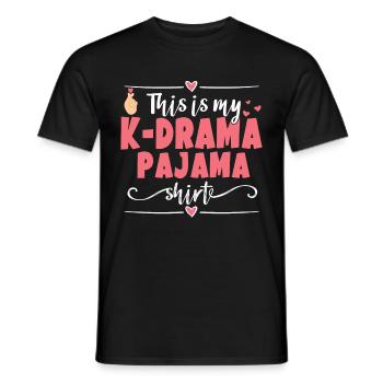Korean Drama Merch K-Drama Lover Fan - Men's T-Shirt - black - Front - AI Model Male 178 light (178cm)