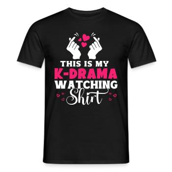 Korean Drama Merch K-Drama Lover Fan - Men's T-Shirt - black - Front - AI Model Male 178 light (178cm)