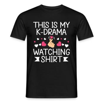 Korean Drama Merch K-Drama Lover Fan - Men's T-Shirt - black - Front - AI Model Male 178 light (178cm)