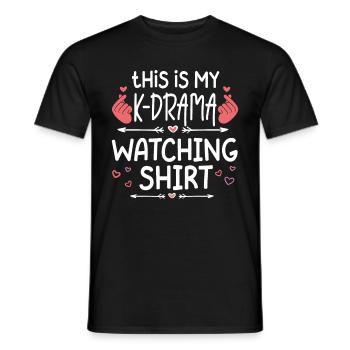 Korean Drama Merch K-Drama Lover Fan - Men's T-Shirt - black - Front - AI Model Male 178 light (178cm)