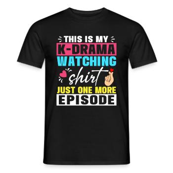 Korean Drama Merch K-Drama Lover Fan - Men's T-Shirt - black - Front - AI Model Male 178 light (178cm)