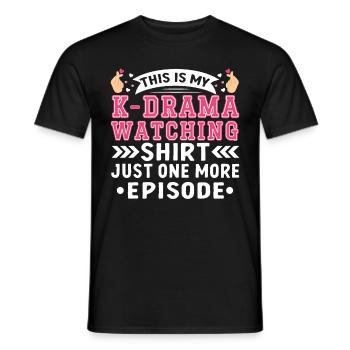 Korean Drama Merch K-Drama Lover Fan - Men's T-Shirt - black - Front - AI Model Male 178 light (178cm)