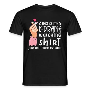Korean Drama Merch K-Drama Lover Fan - Men's T-Shirt - black - Front - AI Model Male 178 light (178cm)