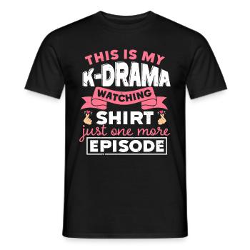 Korean Drama Merch K-Drama Lover Fan - Men's T-Shirt - black - Front - AI Model Male 178 light (178cm)